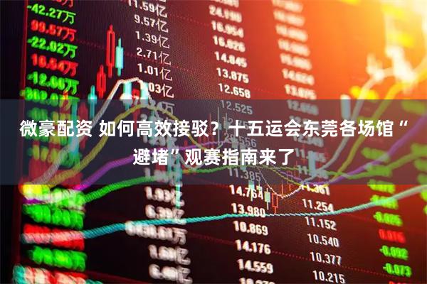 微豪配资 如何高效接驳？十五运会东莞各场馆“避堵”观赛指南来了