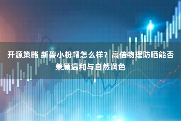 开源策略 新碧小粉帽怎么样？高倍物理防晒能否兼顾温和与自然润色